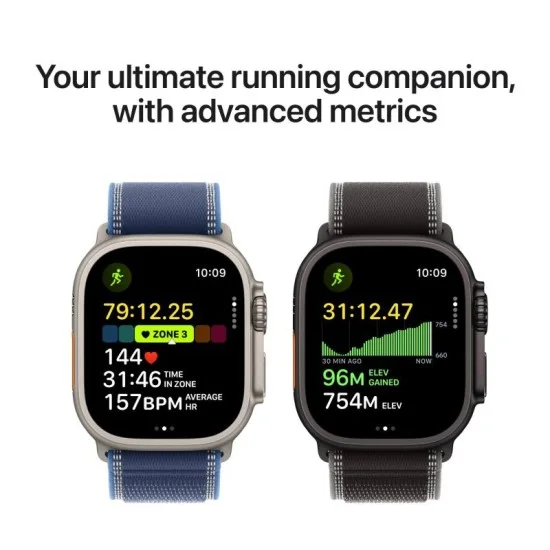 Apple Watch Ultra 3 GPS + Cellular 49mm Natural Titanium Case with Light Blue Alpine Loop - Medium